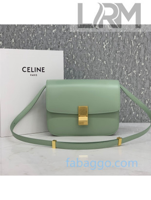 Celine Medium Classic Bag in Box Calfskin 8007 Light Green 2020 (Top quality)
