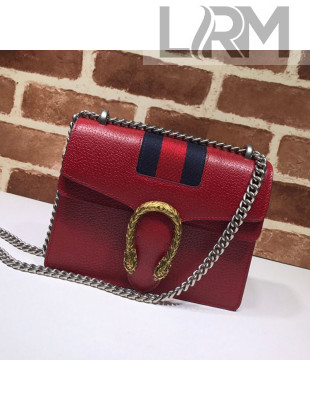 Gucci Dionysus Web Leather Mini Bag 421970 Red 2021