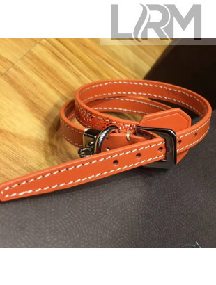 Goyard Edmond Leather Strap Bracelet Orange 2020