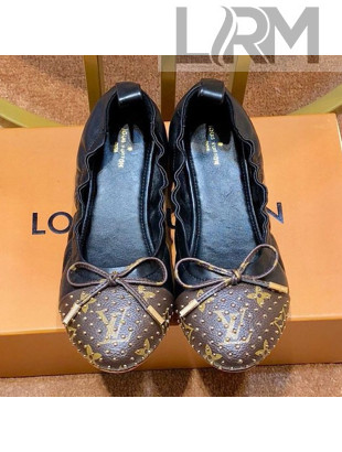 Louis Vuitton Studde Monogram Canvas and Leather Flat Ballerinas  2019