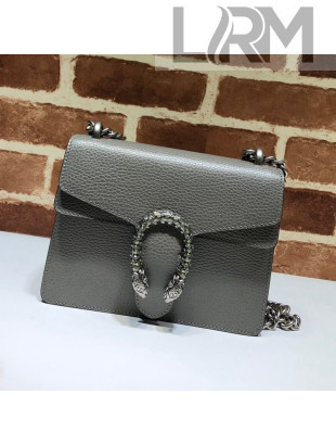 Gucci Dionysus Mini Leather Bag 421970 Grey/Silver 2021