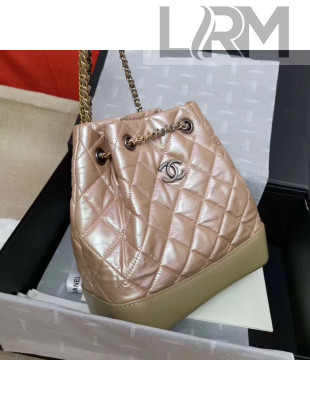 Chanel Iridescent Aged Calfskin Gabrielle Backpack A94502 Pink 2019