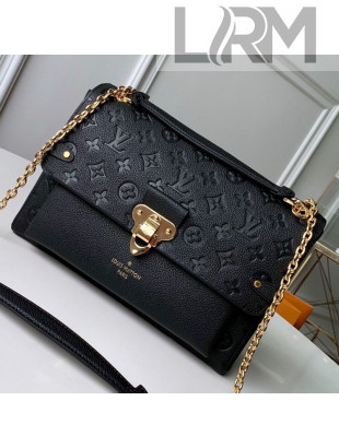 Louis Vuitton Monogram Empreinte Leather Vavin MM Shoulder Bag M44150 Black 2018