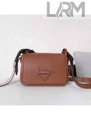 Prada Concept Calf Leather Bag 1BD123 Caramel 2018