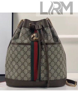 Gucci GG Canvas Rajah Medium Bucket Bag 553961 2019