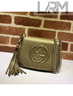 Gucci Soho Calfskin Mini Shoulder Bag 323190 Gold 2021