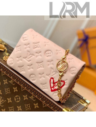 Louis Vuitton Pochette Coussin Chain Mini Bag in Monogram Leather M80834 Nude Pink Fall in Love 2021