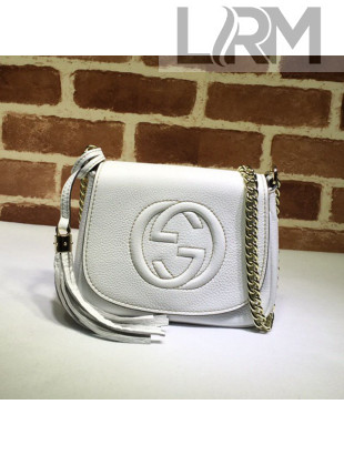 Gucci Soho Calfskin Mini Shoulder Bag 323190 White 2021