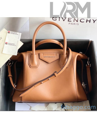 Givenchy Small Antigona Soft Bag in Smooth Leather Brown 2020