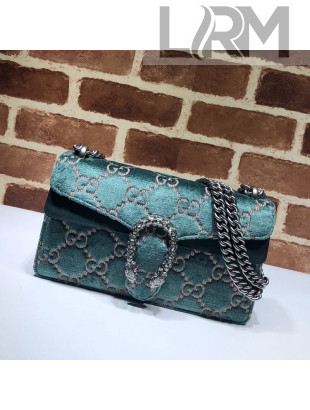 Gucci Dionysus Small GG Velvet Shoulder Bag ‎499623 Green 2021