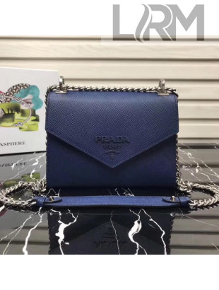 Prada Monochrome Saffiano Leather Bag 1BD127 Navy Blue 2018