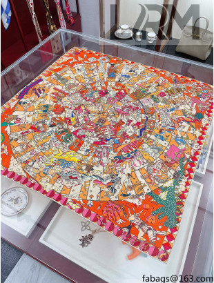 Hermes Cashmere and Silk Scarf 100x100cm HS07 2021