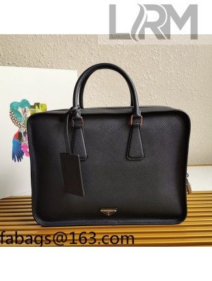 Prada Men's Saffiano Leather Business Briefcase Bag 2VH1026 Dark Blue 2021