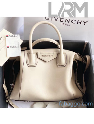 Givenchy Small Antigona Soft Bag in Smooth Leather Off-White 2020