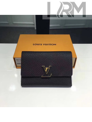 Louis Vuitton Capucines Compact Wallet Noir 2017