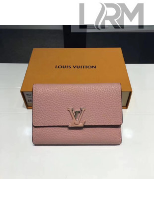 Louis Vuitton Capucines Compact Wallet Pink 2017