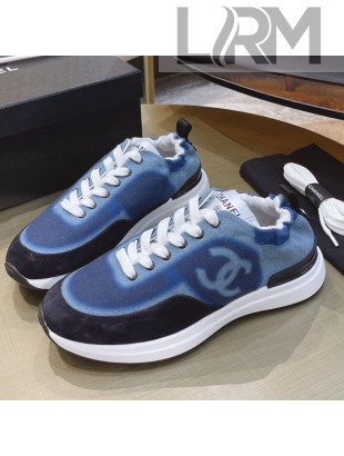 Chanel Denim Sneakers G37122 Blue 2021