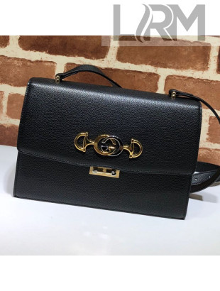 Gucci Zumi Grainy Leather Small Shoulder Bag 576388 Black 2019