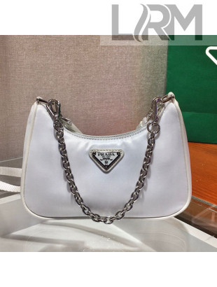 Prada Re-Edition Nylon Mini Shoulder Bag 1TT122 White 2021