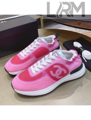 Chanel Denim Sneakers G37122 Pink 2021