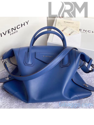 Givenchy Medium Antigona Soft Bag in Smooth Leather Blue 2020