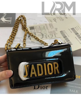 Dior Mini J'adior Flap Bag In Metallic Mirror Calfskin Black Summer 2018
