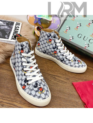 Gucci x Disney GG High top Sneakers Grey 2020 (For Women and Men)