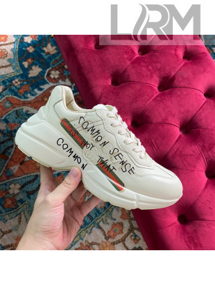 Gucci Rhyton Leather Sneaker White 2021 04