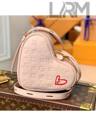 Coeur Heart Shaped Bag in Monogram Leather M58738 Nude Pink Fall in Love 2021