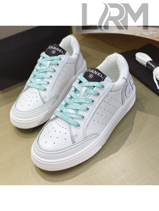 Chanel Calfskin Sneakers G36295 White/Blue 2021