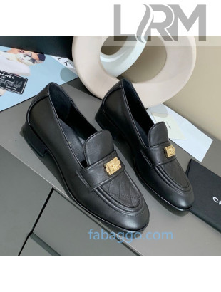 Chanel Boy Calfskin Flat Loafers Black 2020