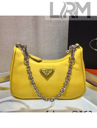 Prada Re-Edition Nylon Mini Shoulder Bag 1TT122 Bright Yellow 2021