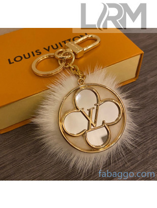 Louis Vuitton Key Holder and Bag Charm HY02 White 2020