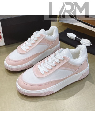 Chanel Canvas Sneakers CCS05 White/Pink 2021