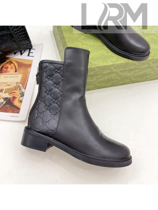 Gucci Leather Ankle Boots 4cm Black 2021 28
