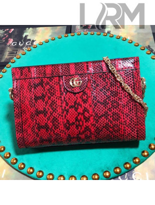 Gucci Ophidia Small Snakeskin Shoulder Bag 503877 Red 2019