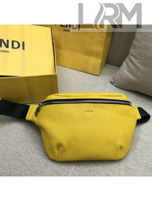 Fendi Grainy Leather Belt Bag Yellow 2018