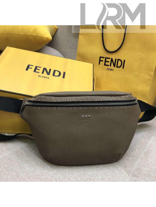 Fendi Grainy Leather Belt Bag Gray 2018
