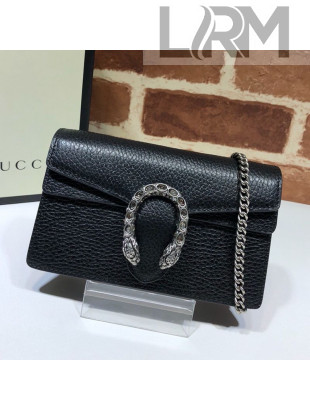 Gucci Dionysus Super Mini Bag in Black Leather 476432 2020