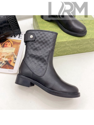 Gucci Leather Ankle Boots 4cm Black 2021 32