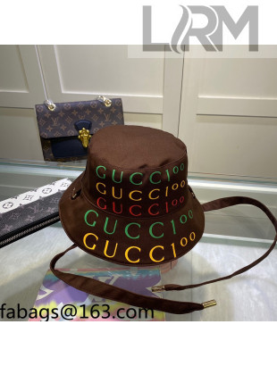 Gucci Canvas Bucket Hat Brown 2021 110510