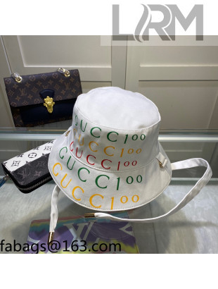 Gucci Canvas Bucket Hat White 2021 110513