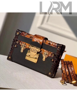 Louis Vuitton Petite Malle Python-Like Leather Box Shoulder Bag N94723 2018