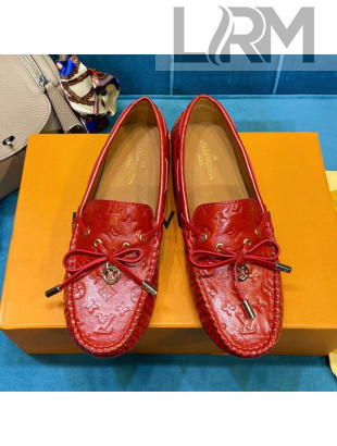 Louis Vuitton Gloria Monogram Leather Flat Loafer Bright Red 2021