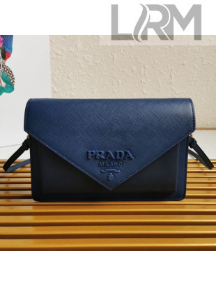 Prada Saffiano Leather Mini Bag 1BP020 Navy Blue 2020