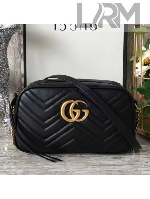 Gucci GG Marmont Matelassé Small Camera Shoulder Bag 447632 Black