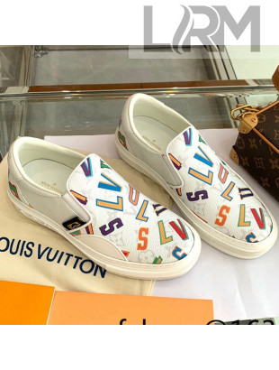 Louis Vuitton LVxNBA Ollie Monogram Canvas Slip on Sneakers White 2021