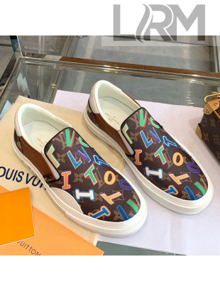 Louis Vuitton LVxNBA Ollie Monogram Canvas Slip on Sneakers Brown 2021