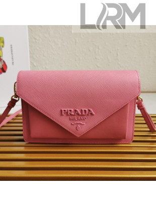 Prada Saffiano Leather Mini Bag 1BP020 Pink 2020