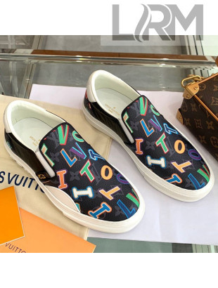 Louis Vuitton LVxNBA Ollie Monogram Canvas Slip on Sneakers Black 2021
